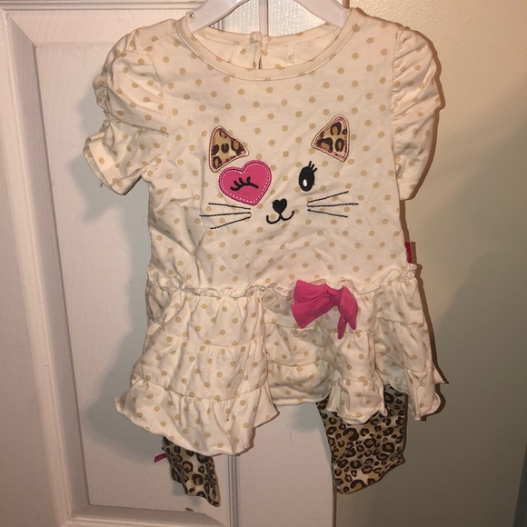 Young Heart girl’s toddler 2pcs top & leggings set - Picture 1 of 4
